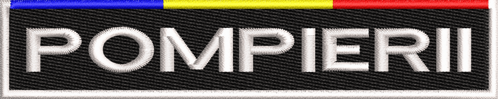 ECUSON POMPIERI TRICOLOR PENTRU PIEPT - NEGRU